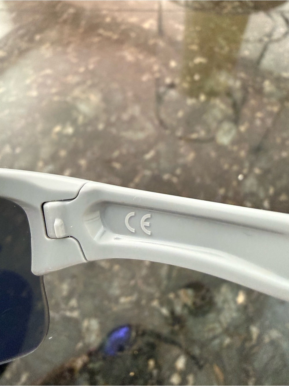 Oakley Gray Frame Sunglasses with Blue Mirrored Lenses - Picture 8 of 8